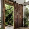 Hand-Carved Tribal Barn Door 