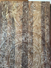Vintage Lotus Mandala Carved Door Solid Reclaimed Wood Sliding Barn Door 80