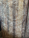 Vintage Lotus Mandala Carved Door Solid Reclaimed Wood Sliding Barn Door 80
