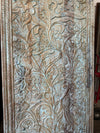 Hand Carved Tree of Life Wooden Wall Panel Barn Door Rustic Floral Wood Art