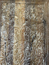 Hand-Carved Tree of Life Wooden Wall Panel Rustic Whitewashed Vintage Barn Door 80
