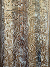 Hand-Carved Tree of Life Wooden Wall Panel Rustic Whitewashed Vintage Barn Door 80