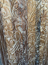 Hand-Carved Tree of Life Wooden Wall Panel Rustic Whitewashed Vintage Barn Door 80