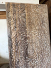 Lotus Mandala Barn Door Carved Vintage Reclaimed Wood Boho Decor Panel 80x36