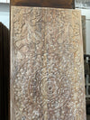 Lotus Mandala Barn Door Carved Vintage Reclaimed Wood Boho Wall Panel 80x36