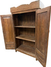 Antique Indian Carved Wooden Armoire | Rustic Sunburst FarmhouseCabinet