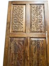 Vintage Artistic Carved Wooden Door – Floral Carved Barn Door 96
