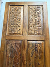 Vintage Artistic Carved Wooden Door – Floral Carved Barn Door 96