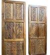 Vintage Artistic Carved Wooden Door – Floral Carved Barn Door 96
