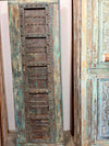 Antique Distress Blue Haveli Door – Rustic Carved Farmhouse Barndoor