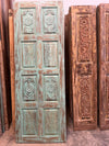 Vintage Indian Carved Door Sunburst Rustic Carved Farmhouse Barn Door
