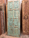 Vintage Indian Carved Door Sunburst Rustic Carved Farmhouse Barn Door