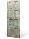 Vintage Indian Carved Door Sunburst Rustic Carved Farmhouse Barn Door