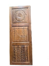 Antique Carved Door – 3 Panel Barn Door with Floral Design Sliding Door 80x36