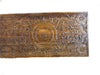 Boho Vintage Wall Panel with Carved Lotus Design – Wood Headboard Art  60x30