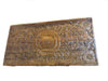 Boho Lotus Carved Wall Panel Dark Wood Headboard