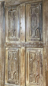 Vintage Carved Wood Door Statement Hinged or Sliding Barndoor 80