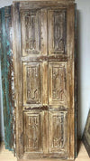 Vintage Carved Wood Door Statement Hinged or Sliding Barndoor 80