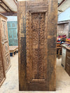 Antique Indian Carved Door Panel – Tree of Life Teak Wood Architectural Door