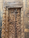 Antique Indian Carved Door Panel – Tree of Life Teak Wood Architectural Door