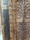Antique Indian Carved Door Panel – Tree of Life Teak Wood Architectural Door