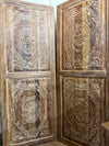 Vintage Barn Door Rustic Hand Carved Reclaimed Wood Farmhouse Door