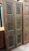 Natural Carved Wood Floral Barn Door – Statement Farmhouse Pantry Doors 80x32