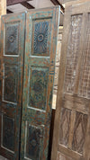 Natural Carved Wood Floral Barn Door – Statement Farmhouse Pantry Doors 80x32