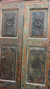 Natural Carved Wood Floral Barn Door – Statement Farmhouse Pantry Doors 80x32