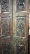 Natural Carved Wood Floral Barn Door – Statement Farmhouse Pantry Doors 80x32