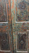 Natural Carved Wood Floral Barn Door – Statement Farmhouse Pantry Doors 80x32