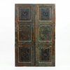 Antique Sunburst Carved Wood Door