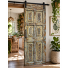 Antique Floral Carved Single Wooden Door Reclaimed Barn Door Hinged or Sliding Door