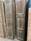 Hand-Carved Reclaimed Wood Double Doors | Vintage Sliding Barn Door | Farmhouse Pantry & Closet | 80x32