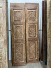 Antique Carved Wooden Door Panel | Floral Barn Door