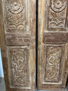 Antique Carved Wooden Door Panel | Floral Barn Door