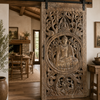  solid wood Buddha wall panel