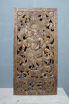 Hand-Carved Dancing Ganesha Panel Intricately Detailed Hindu Deity Wall Art 72x35