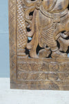 Hand-Carved Wooden Standing Ganesha Panel – Temple Style Deity Wall Art 72x35