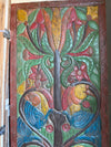 Vintage Tree Of Life Decorative Carved Wood Door 