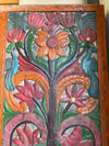 Vintage Hand Carved Wood Panel Tree of Life 