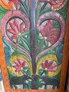 Vintage Hand Carved Wood Panel Tree of Life Elephant Peacock Lotus Barn Door 84x36
