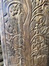 Hand Carved Wood Door Panel 