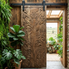 Hand Carved Wood Door Panel