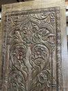 Gold Shimmers Carved Tree of Life Door Panel Floral Wood Wall Art 84x40