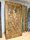 Hand Carved Wood Deity Panel