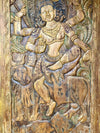 Hand Carved Wood Deity Panel