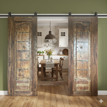  Huge Antique Double Doors – Rustic Farmhouse Barndoors | Vintage Wooden Exterior Doors 96x60