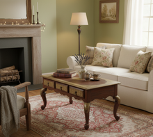  Vintage Brass Cladded Table Rustic Farmhouse Ornate Console Table