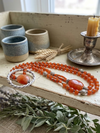 Handmade Carnelian Beaded Twisted Necklace – Healing Gemstone Jewellery